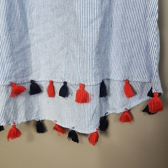 Papermoon Lightweight Cotton Summer Tank Tassle Accents Large - Picture 6 of 10